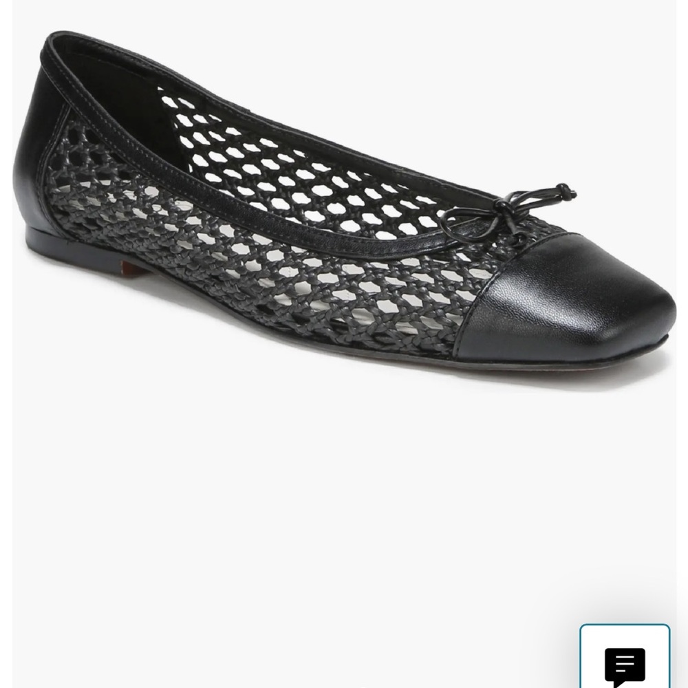 Franco Sarto Black Mesh Loafers - Myra
